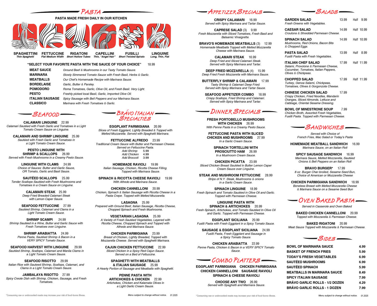 Bravo Restaurant Pasta Menu bravo-restaurant-pasta-menu